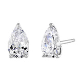 9ct White Gold Pear Cut Laboratory Grown Diamond Stud Earrings