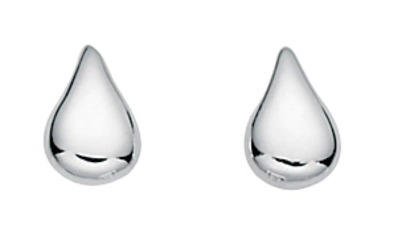 Silver Teardrop Stud Earrings E3222