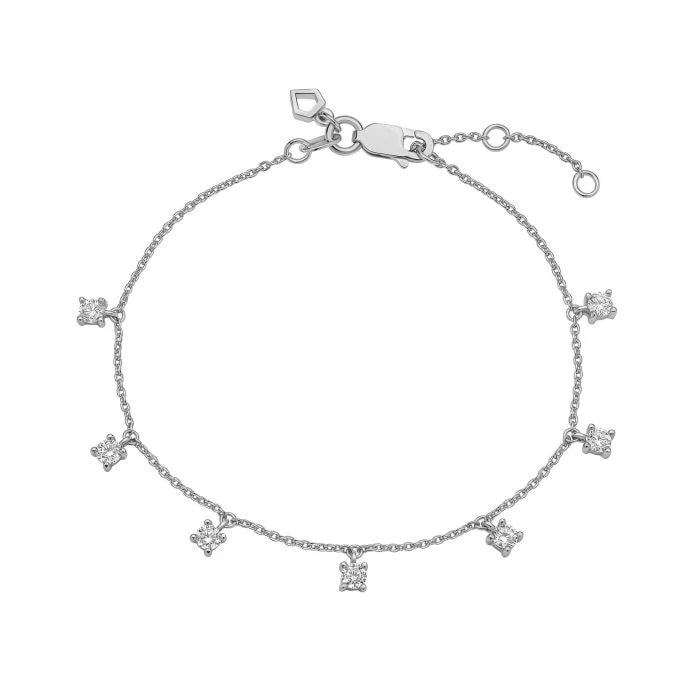 Diamonfire Silver Zirconia Drop Bracelet B5590