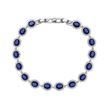 Diamonfire Silver Blue Zirconia Bracelet B5604
