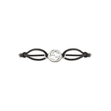 Gucci Interlocking Silver And Leather Bracelet YBAA002MN00100U