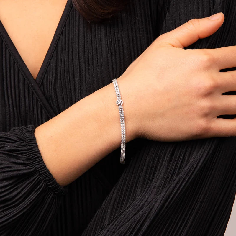 Diamonfire Silver Zirconia Tennis Bracelet B5476