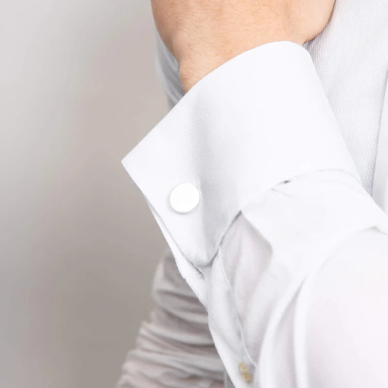 Silver Round Cufflinks V452