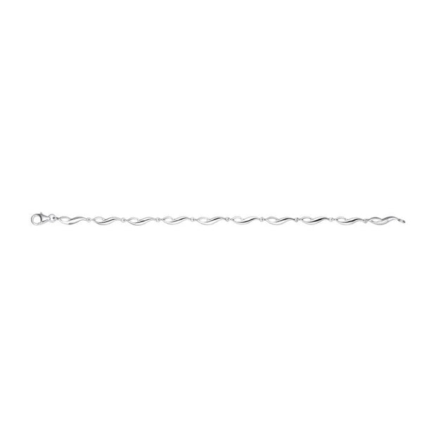 Silver Twisted Link Bracelet B4029