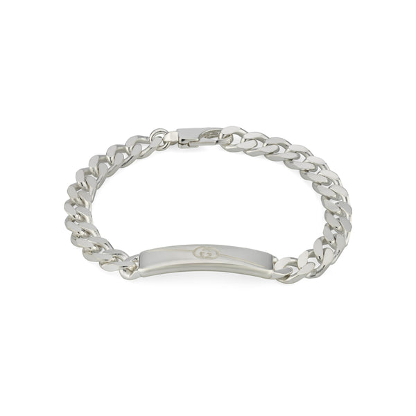 Gucci Tag Silver Chunky Bracelet YBA774054001