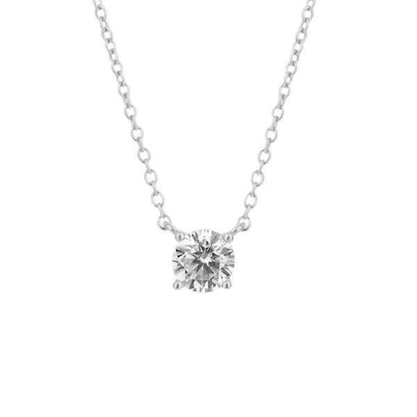 Diamonfire Solitaire Zirconia Four Claw Silver Necklace N4553