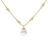 Diamonfire Shell Pearl Gold Plated Necklace N4556