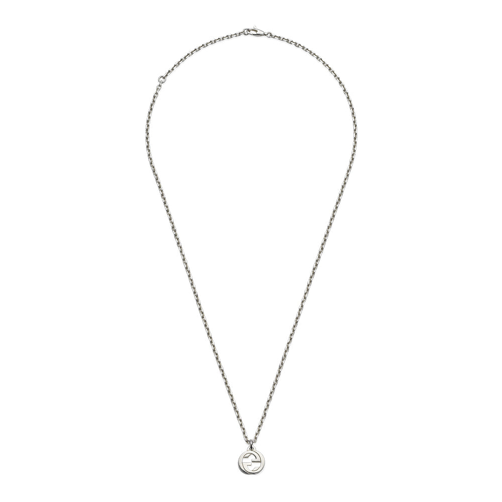Gucci Interlocking Silver Necklace YBB79635500100U