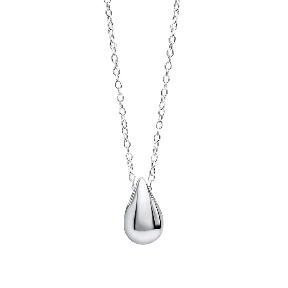 Silver Teardrop Necklace N4599