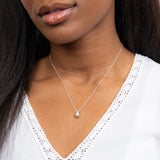 Silver Teardrop Necklace N4599