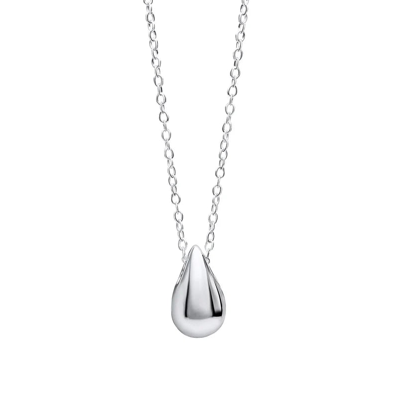 Silver Teardrop Necklace N4599