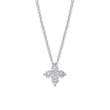 Diamonfire Silver Zirconia Flower Necklace P5569