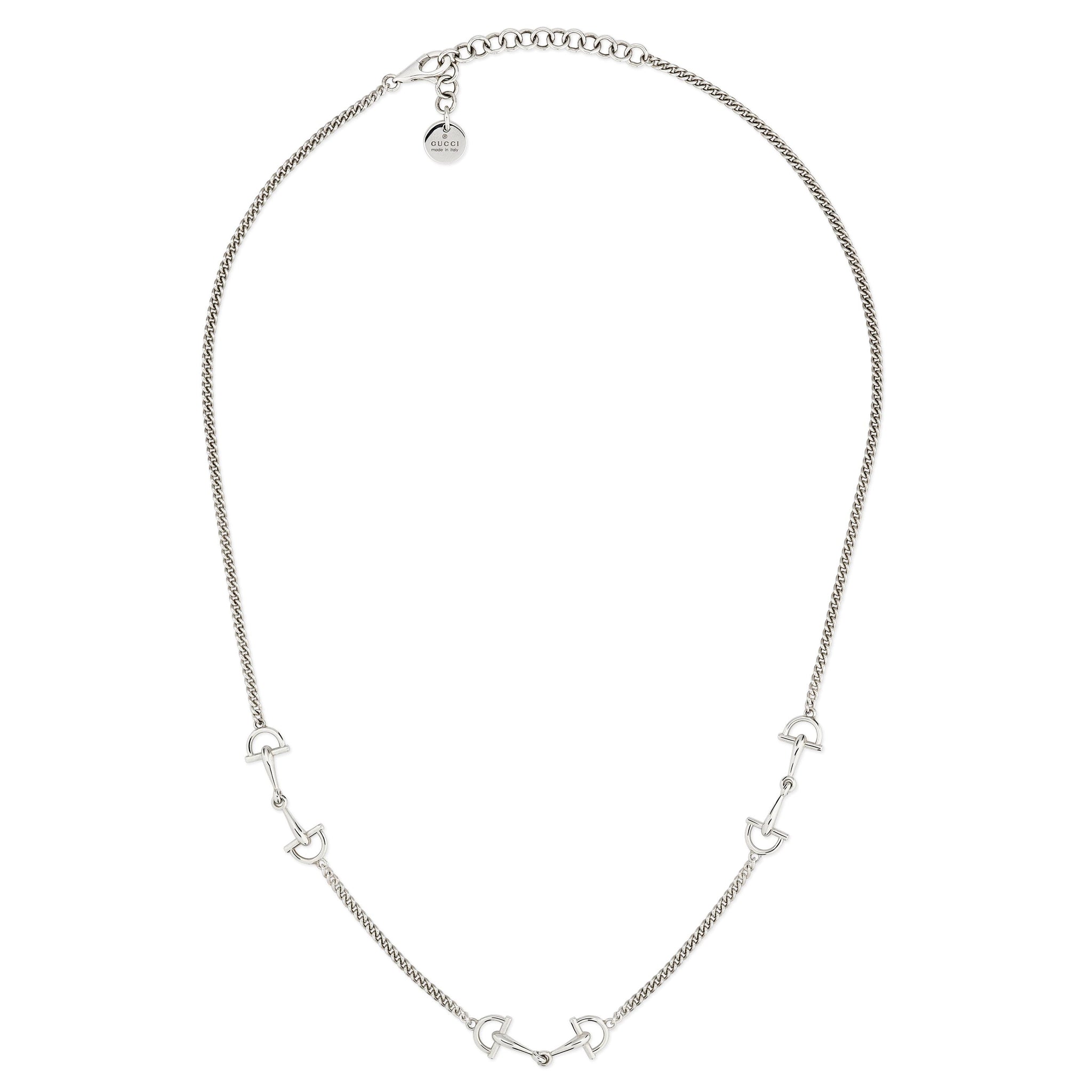 Gucci Staffa Silver Necklace YBB87589500100U
