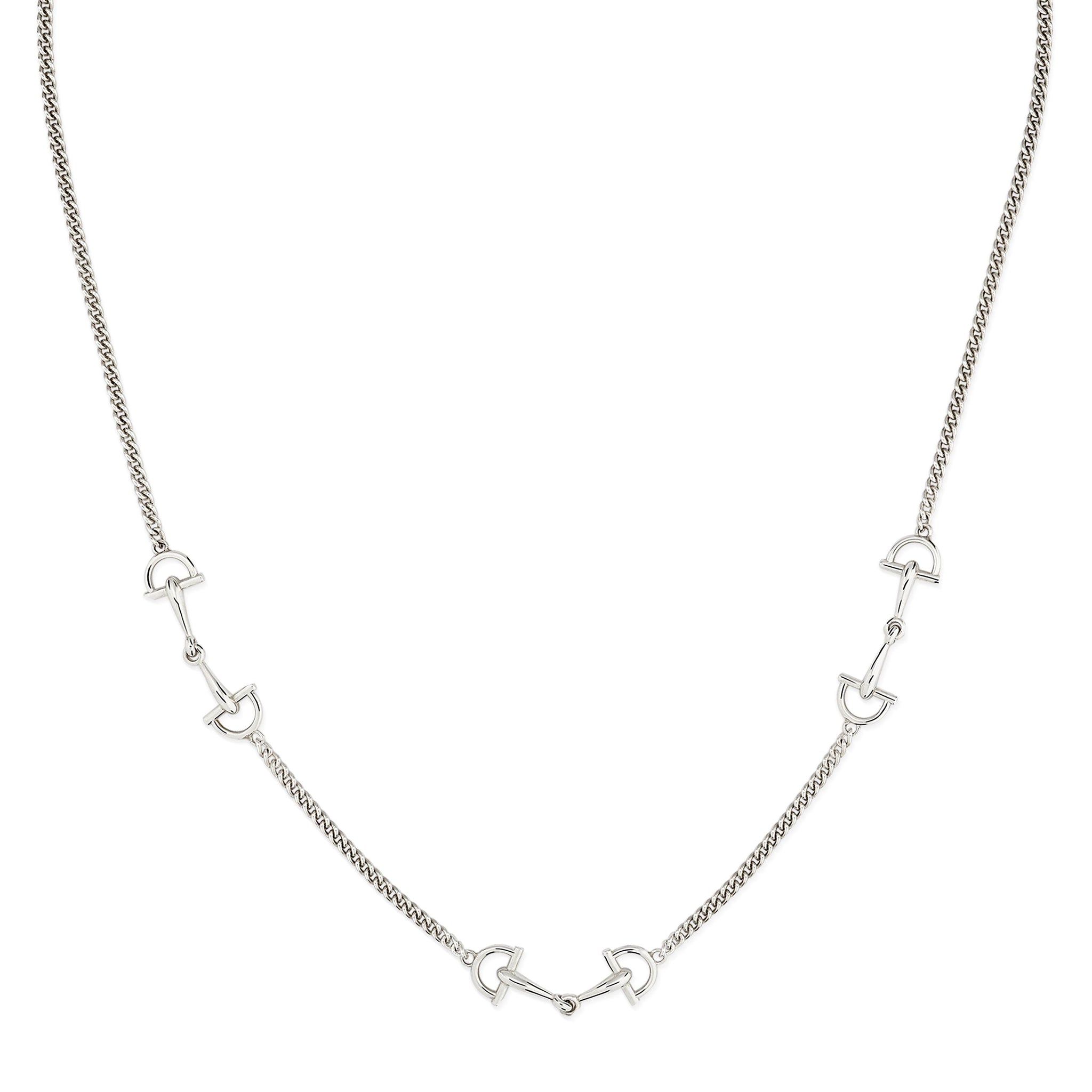 Gucci Staffa Silver Necklace YBB87589500100U