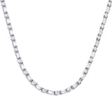 Diamonfire Silver Baguette And Round Zirconia Necklace N4398