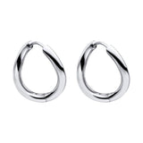 Silver Infinity Twist Hoop Earrings E6445