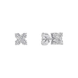 Diamonfire Silver Zirconia Flower Stud Earrings E6706