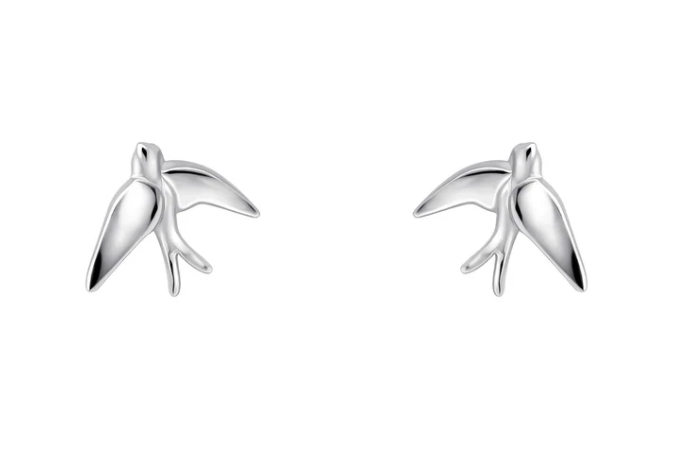 Silver Bird Stud Earrings E6781