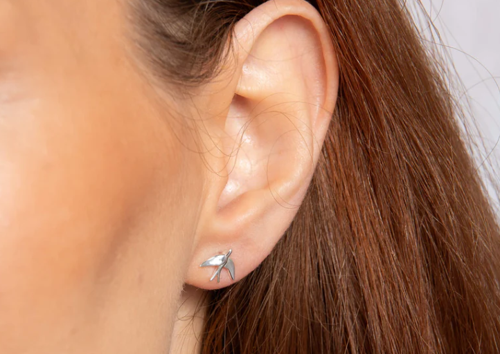Silver Bird Stud Earrings E6781