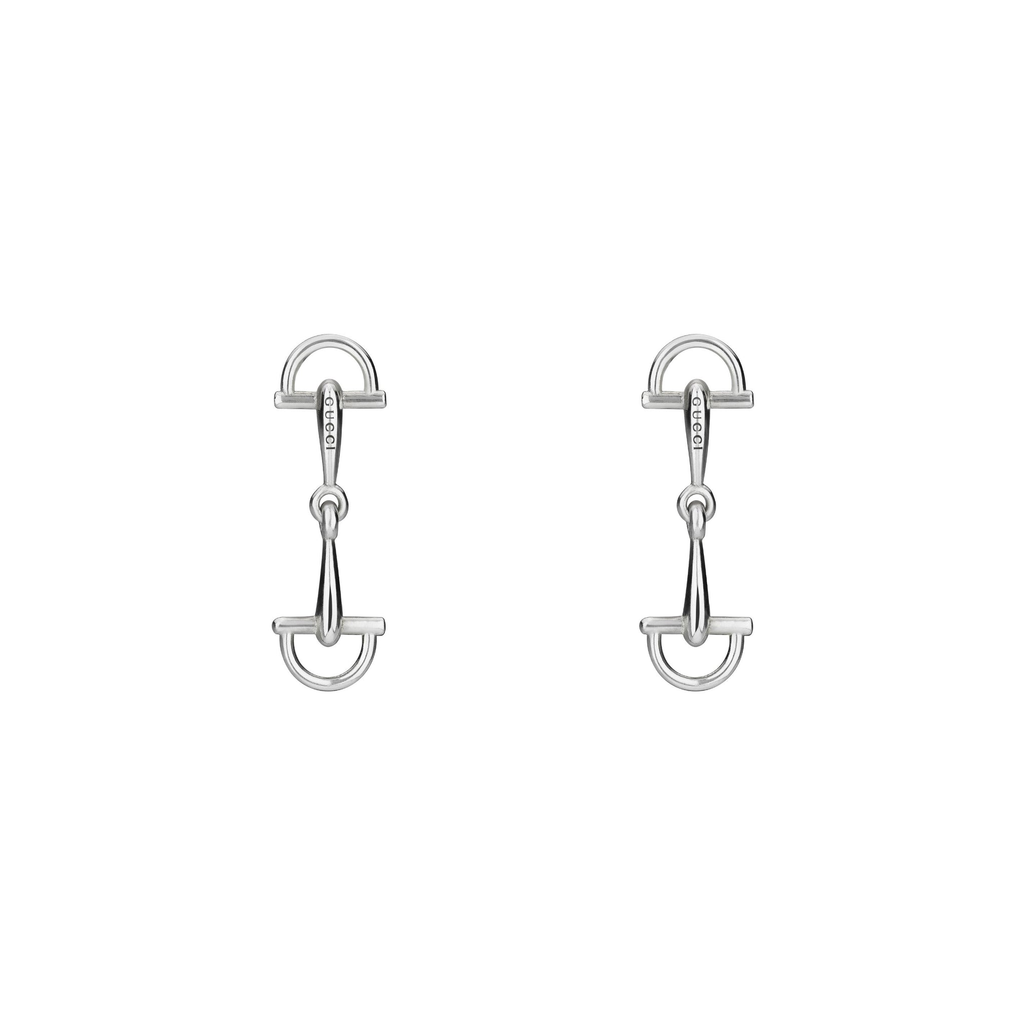 Gucci Staffa Silver Drop Earrings YBD87589900100U
