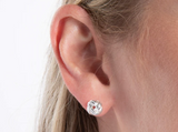 Silver Knot Stud Earrings E6806