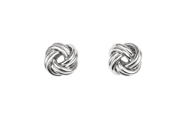 Silver Knot Stud Earrings E6806