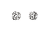 Silver Knot Stud Earrings E6806