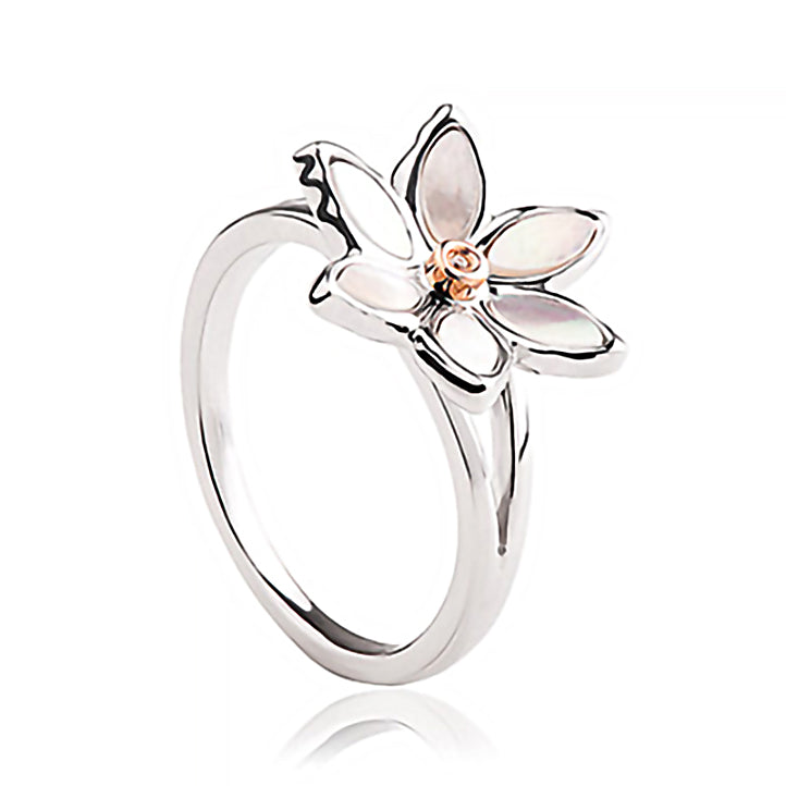 Clogau Silver And 9ct Rose Gold Lady Snowdon Ring 3SNLR