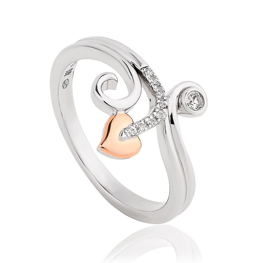 Clogau Silver And 9ct Rose Gold Tree Of Life Vine Ring 3STLWPVR