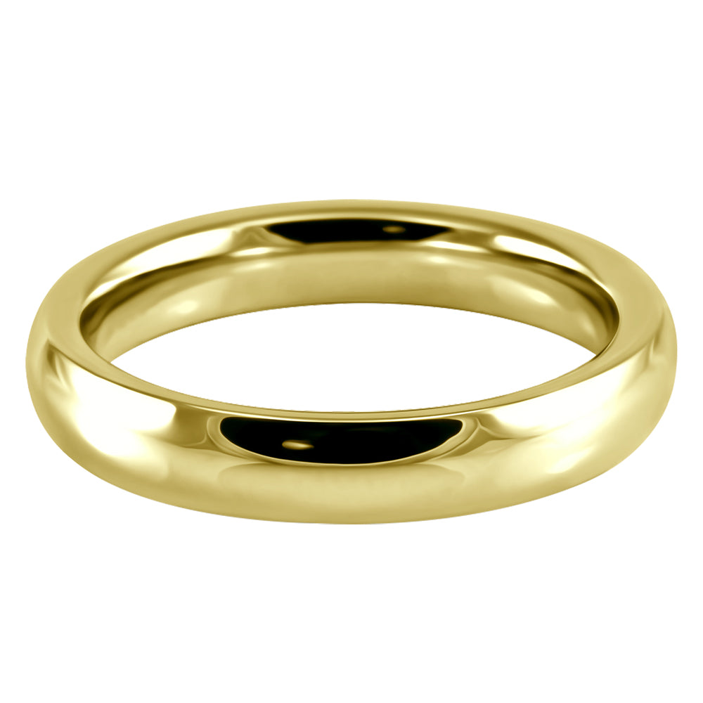18ct Yellow Gold 4mm Classic Court Gents Wedding Ring