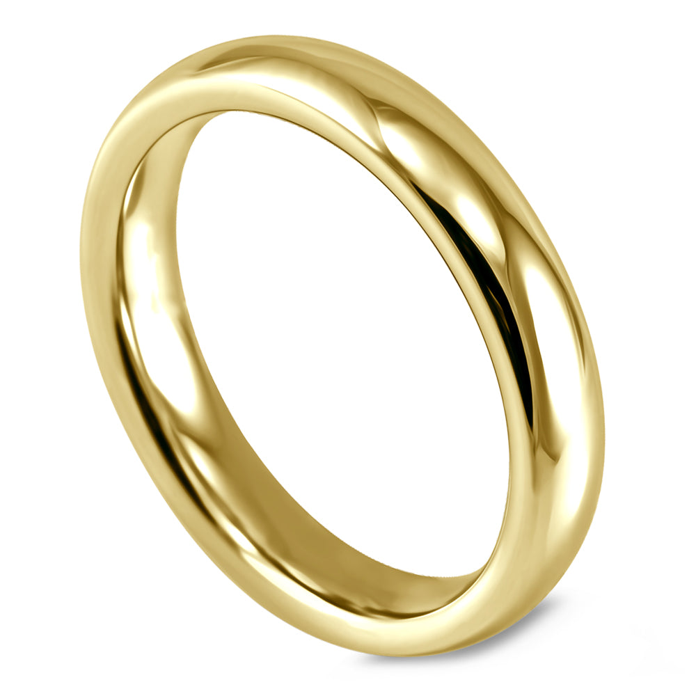 18ct Yellow Gold 4mm Classic Court Gents Wedding Ring