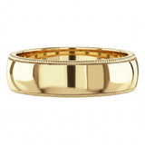 18ct Yellow Gold 6mm Medium Court Gents Wedding Ring