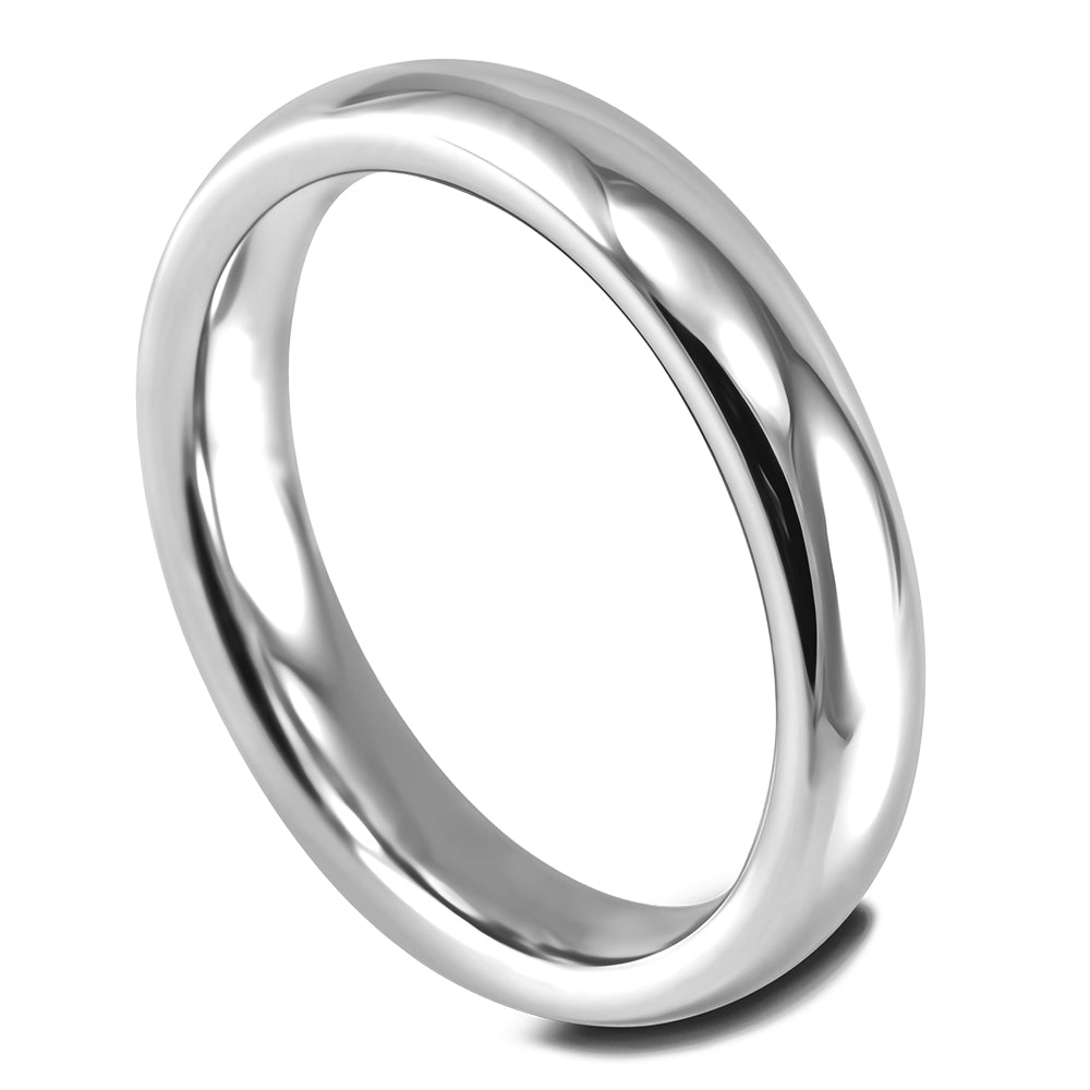 Platinum 4mm Classic Court Gents Wedding Ring