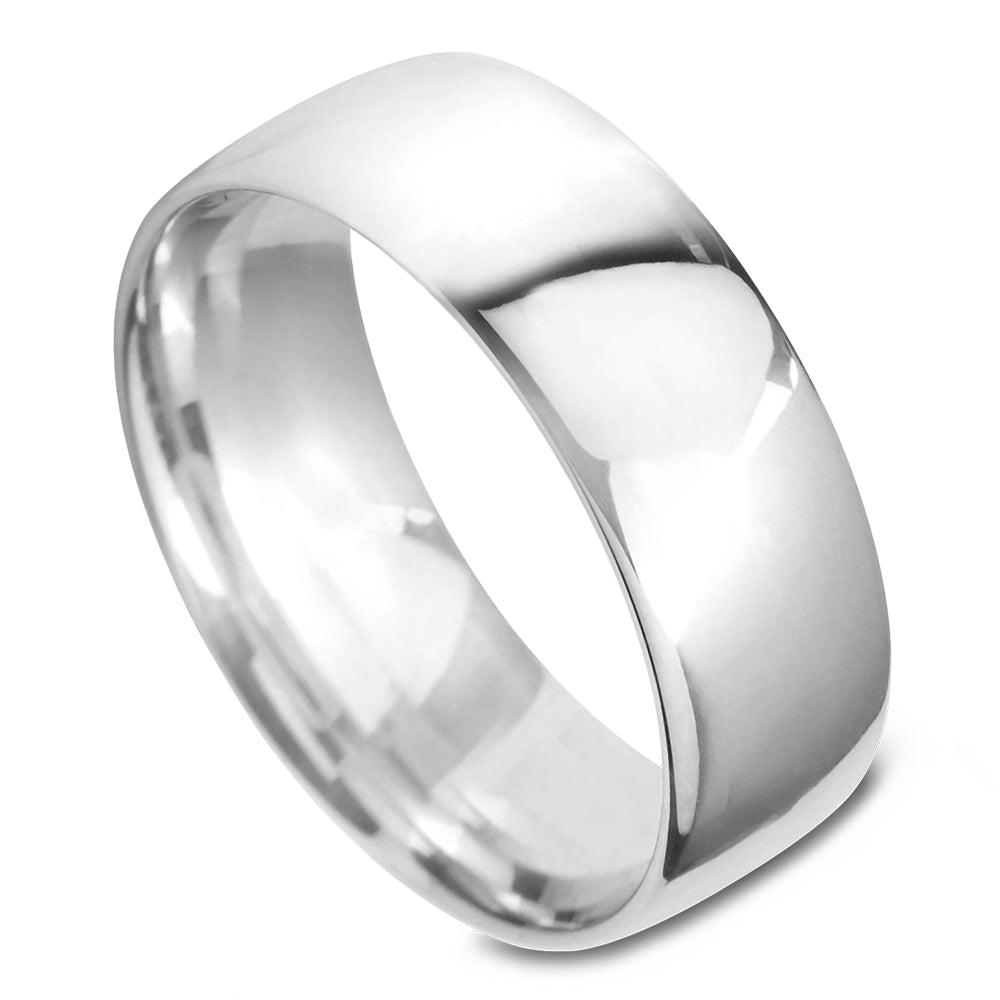 Platinum 7mm Classic Court Gents Wedding Ring