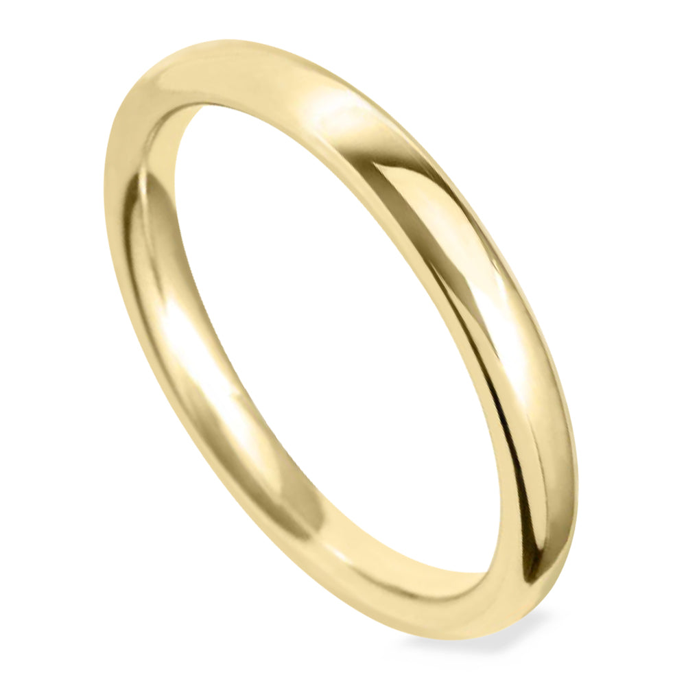 18ct Yellow Gold 2.5mm Classic Court Ladies Wedding Ring