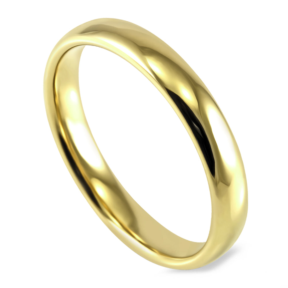 18ct Yellow Gold 3mm Light Court Ladies Wedding Ring