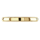 18ct Yellow Gold 2mm Medium Court Ladies Milgrain Wedding Ring