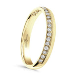 18ct Yellow Gold 0.11ct Round Brilliant Cut Diamond Grain Set Half Eternity Ring