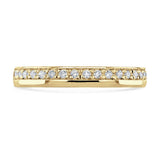 18ct Yellow Gold 0.11ct Round Brilliant Cut Diamond Grain Set Half Eternity Ring