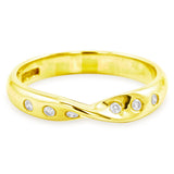 18ct Yellow Gold 0.09ct Diamond Set Wedding Band