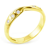 18ct Yellow Gold 0.09ct Diamond Set Wedding Band