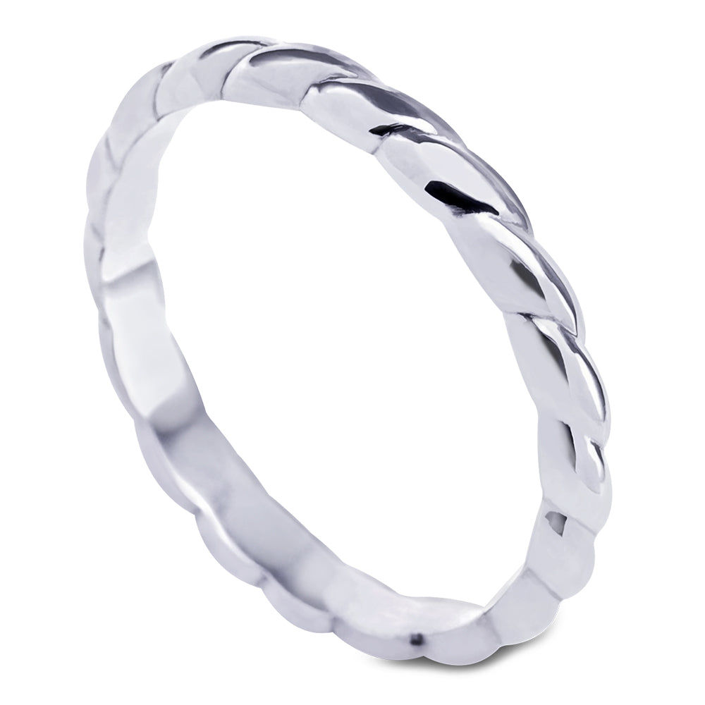 Platinum Twist Ladies Wedding Band