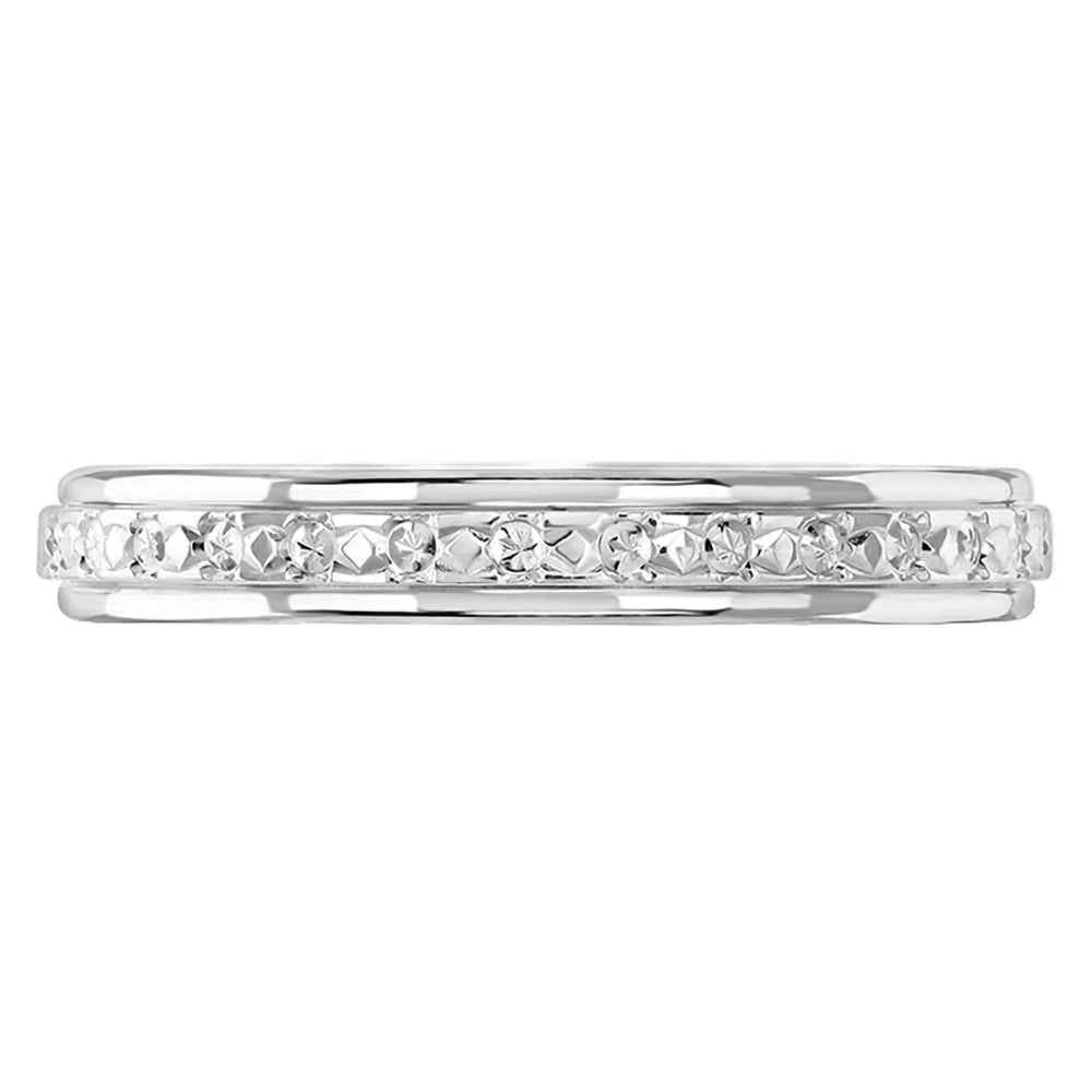 Platinum 3mm Medium Court Ladies Contemporary Wedding Ring