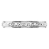 Platinum 3mm Medium Court Ladies Contemporary Wedding Ring