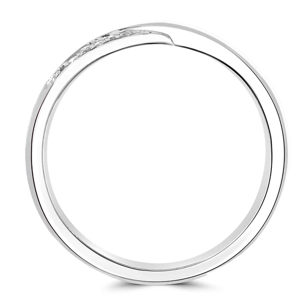 Platinum 0.07ct Diamond Set Ladies Wedding Ring