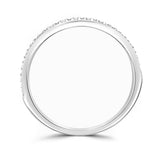 Platinum 0.50ct Round Brilliant Cut Diamond Grain Set Half Eternity Ring