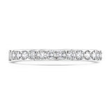 Platinum 0.50ct Round Brilliant Cut Diamond Grain Set Half Eternity Ring