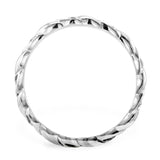 Platinum 0.06ct Diamond Set Twist Wedding Ring