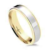 18ct Yellow Gold And Platinum 3.5mm Ladies Wedding Ring