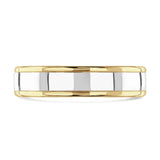 18ct Yellow Gold And Platinum 3.5mm Ladies Wedding Ring
